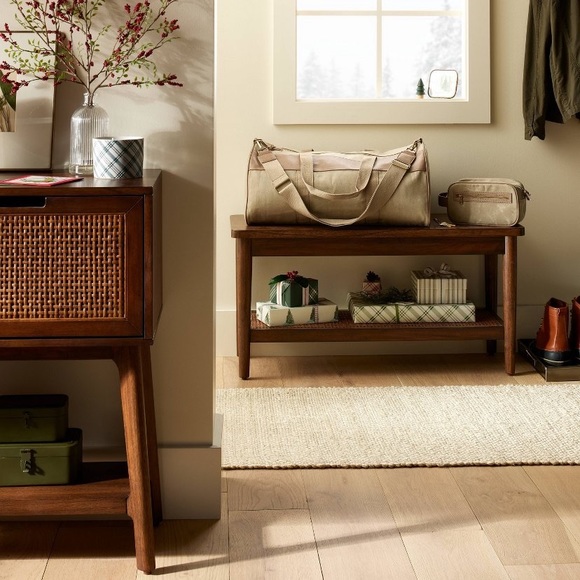 🔖 Canvas Travel Duffel Bag Khaki - Hearth & Hand with Magnolia - Picture 3 of 4